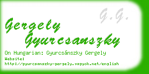 gergely gyurcsanszky business card