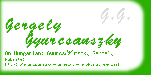 gergely gyurcsanszky business card